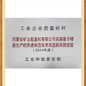 工业企业质量标杆